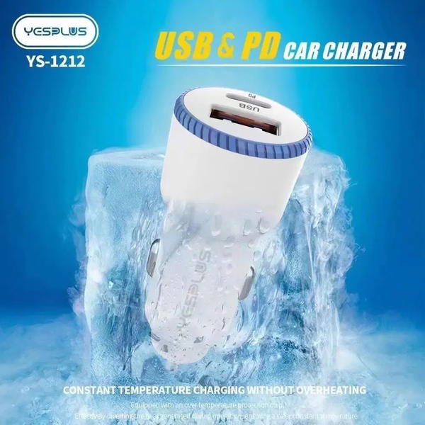 راس شاحن سيارة YS-1212 USB+PD20w Image 2 Preview