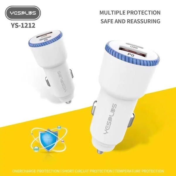 راس شاحن سيارة YS-1212 USB+PD20w Image 4 Preview