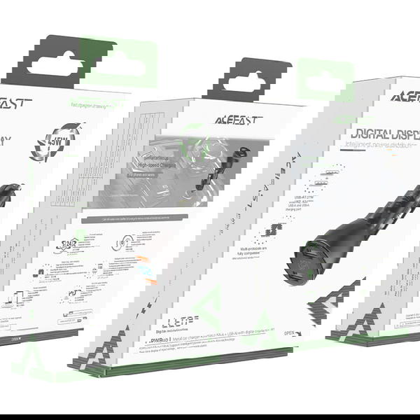 راس شاحن سيارة 2USB45w ACEFAST B7 شاشة Image 1 Preview