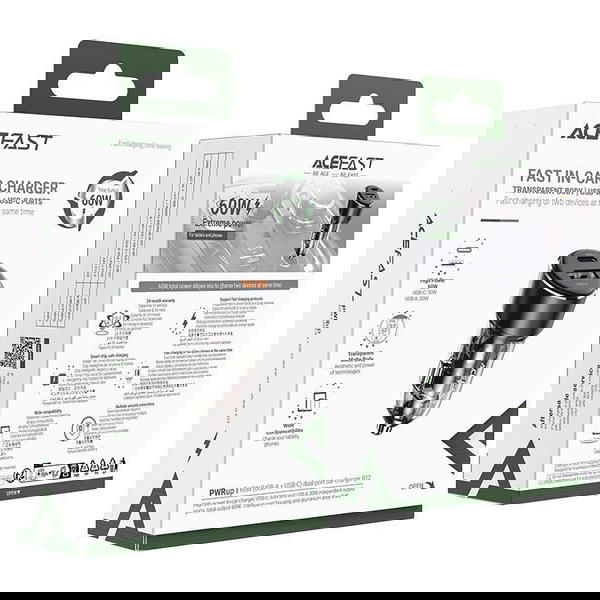 راس شاحن سيارة USB+PD60w ACEFAST B12 Image 1 Preview