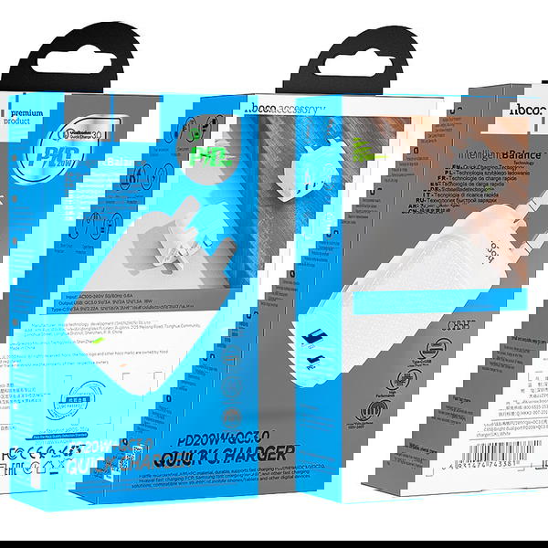 راس شاحن hoco C85B USB+PD20w Image 1 Preview