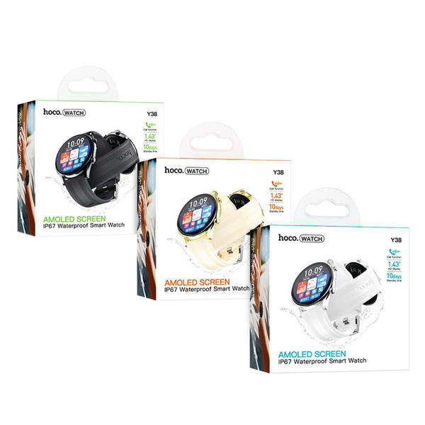 ساعة ذكية بشاشة AMOLED hoco Y38 Image 1 Preview