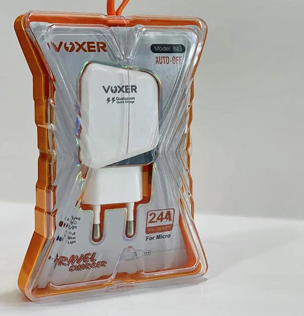 شاحن اصلي VOXER 843 كلكسي ايفون تايب سي 2USB Preview Image