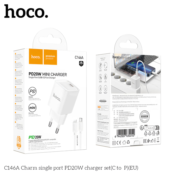شاحن ايفون hoco c146A PD20w Image 1 Preview