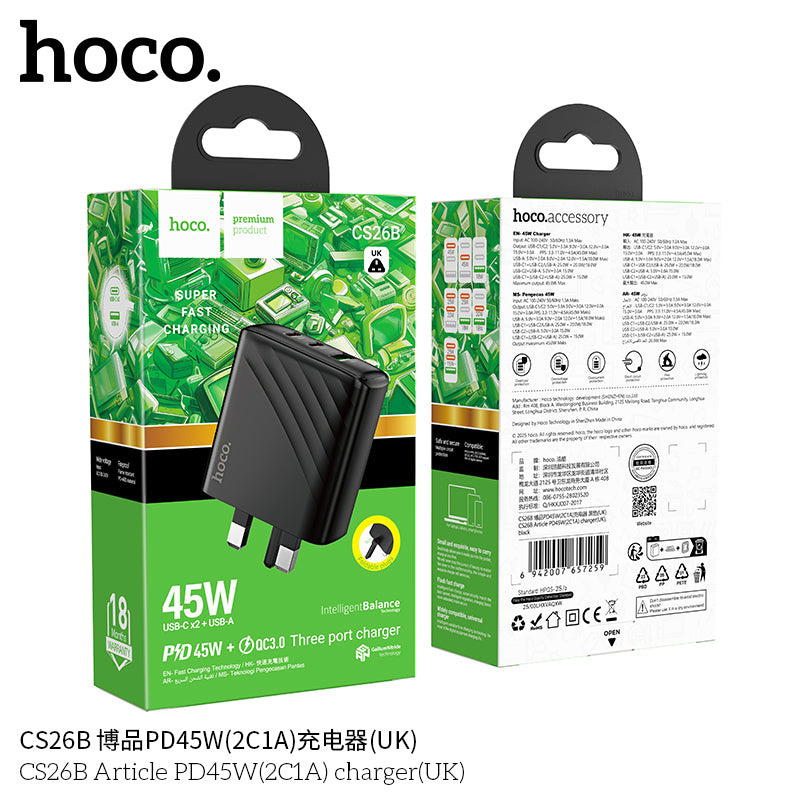شاحن ماركة hoco CS26B 2PD+USB45w تايب سي Preview Image