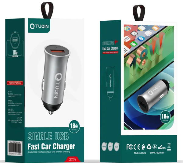 شاحن سيارة TUQIN QC02 USB 18w Image 1 Preview