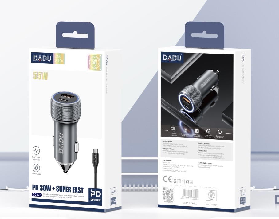 شاحن سيارة DADU DC-125 USB+PD55w Preview Image