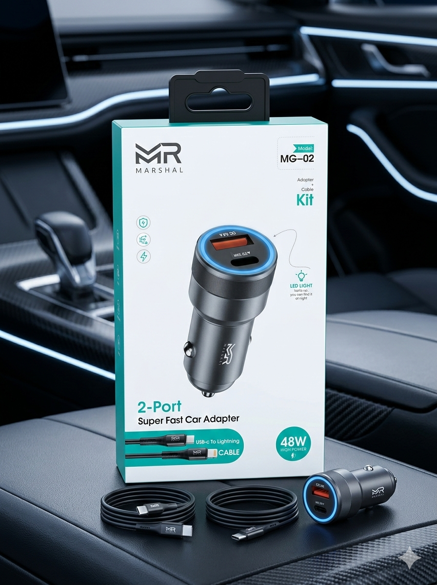 شاحن سيارة ايفون PD+USB48W MG02 Preview Image