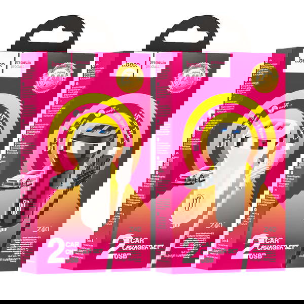 شاحن سيارة hoco Z40 كلكسي ايفون تايب سي Image 1 Preview