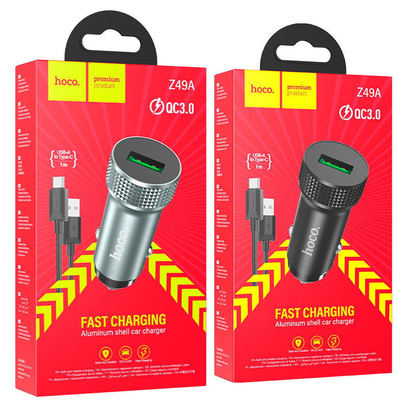 شاحن سيارة hoco Z49A كلكسي ايفون تايب سي 18w Preview Image