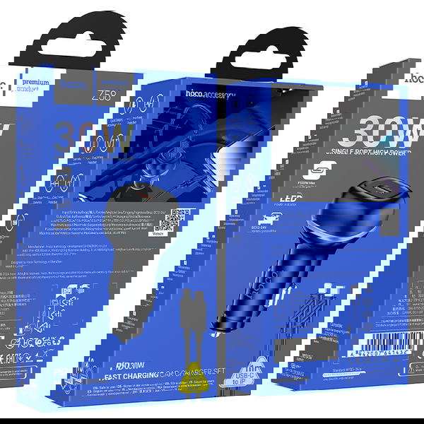 شاحن سيارة تايب سي TC-TC hoco Z58 PD30w  Image 1 Preview