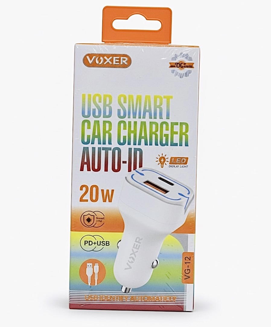شاحن سيارة ماركة VOXER USB+PD20w VG-12 Preview Image