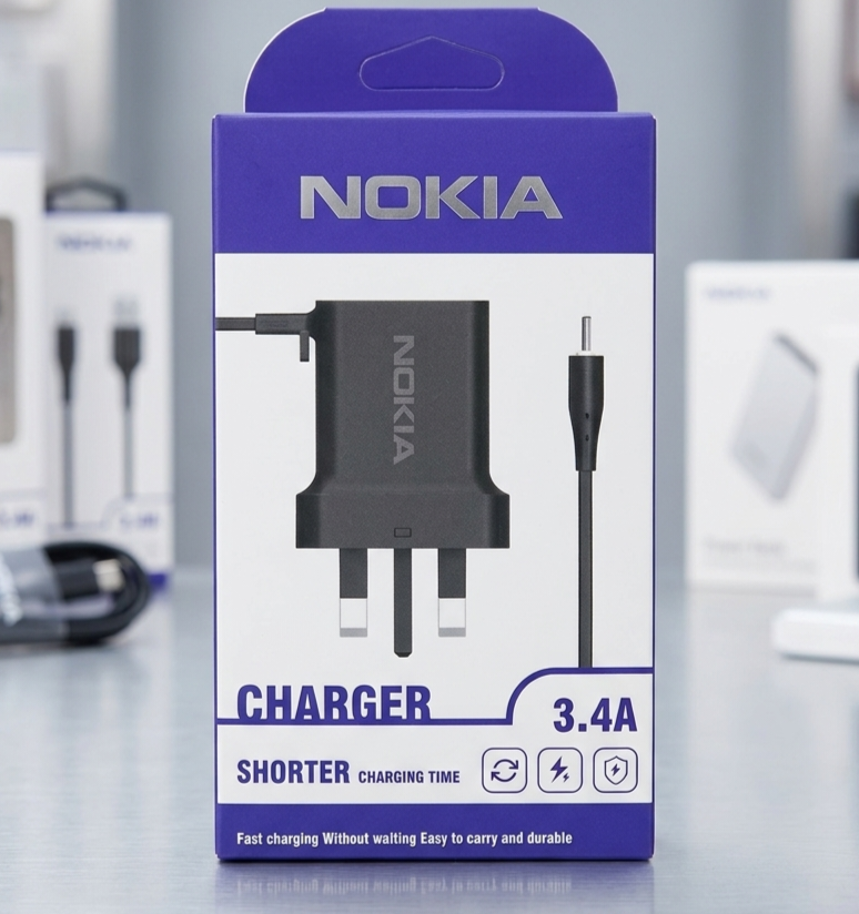 شاحن ابرة نوكيا ثلاثي اصلي Preview Image