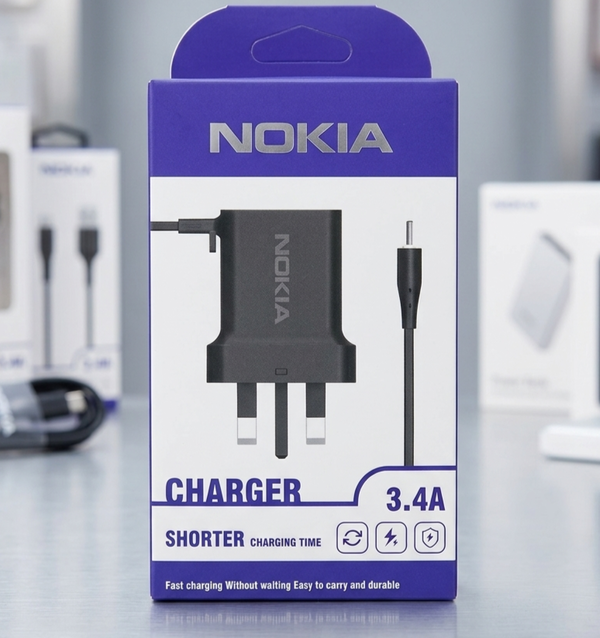 شاحن ابرة نوكيا ثلاثي اصلي Image 1 Preview