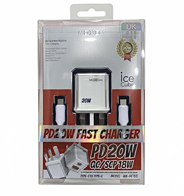 شاحن تايب سي MOXOM PD+USB20w HC1153 Preview Image