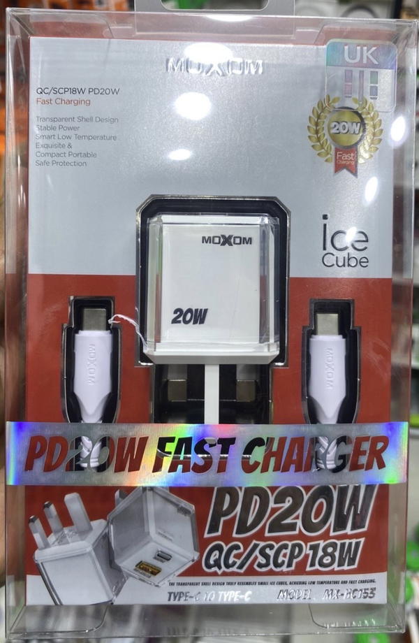 شاحن تايب سي MOXOM PD+USB20w HC1153 Image 2 Preview