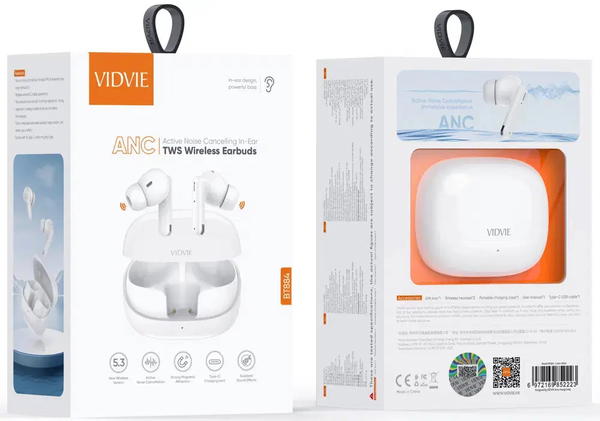 سماعة ايربود VIDVIE بلوتوث. BT884 ANC Image 1 Preview