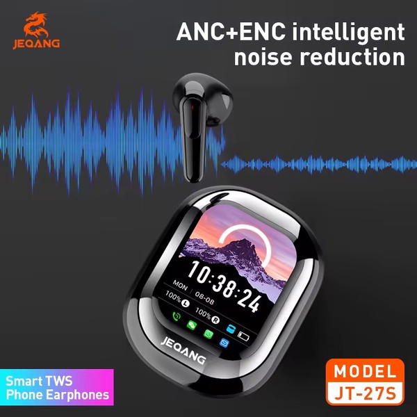 سماعة ايربود بلوتوث+شاشة ذكية وعزل ANC JT-27S Image 5 Preview
