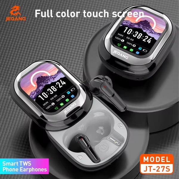 سماعة ايربود بلوتوث+شاشة ذكية وعزل ANC JT-27S Image 6 Preview