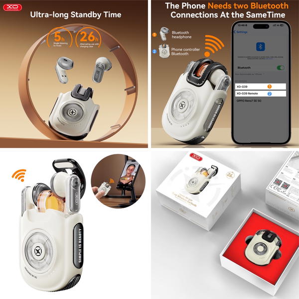 سماعة ايربود +ريمونت تحكم بالهاتف XO-G39 Image 1 Preview