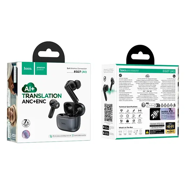 سماعة ايربود وترجمة فورية hoco EQ27 Image 1 Preview