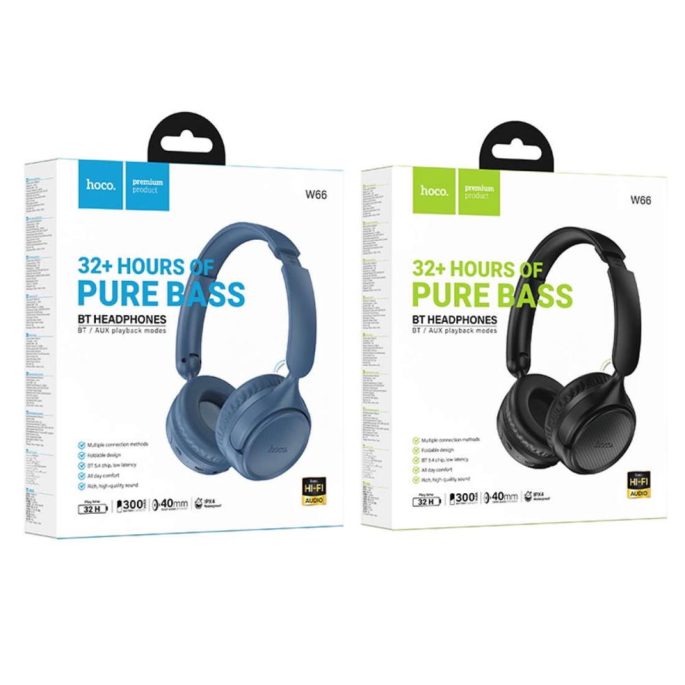 سماعة طاك بلوتوث 32ساعة تشغيل hoco W66     Preview Image
