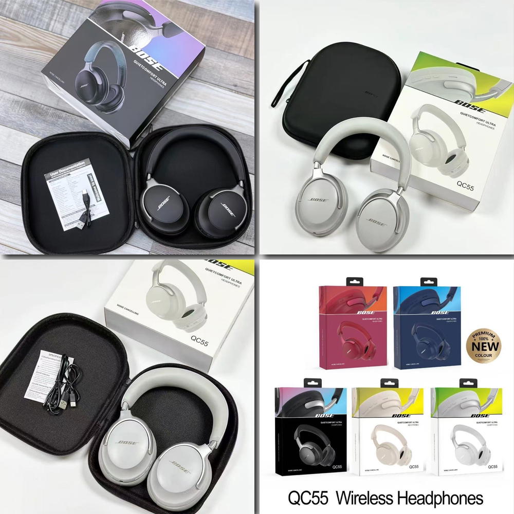 سماعة طاك بلوتوث QC55 مع حقيبة جلد Preview Image