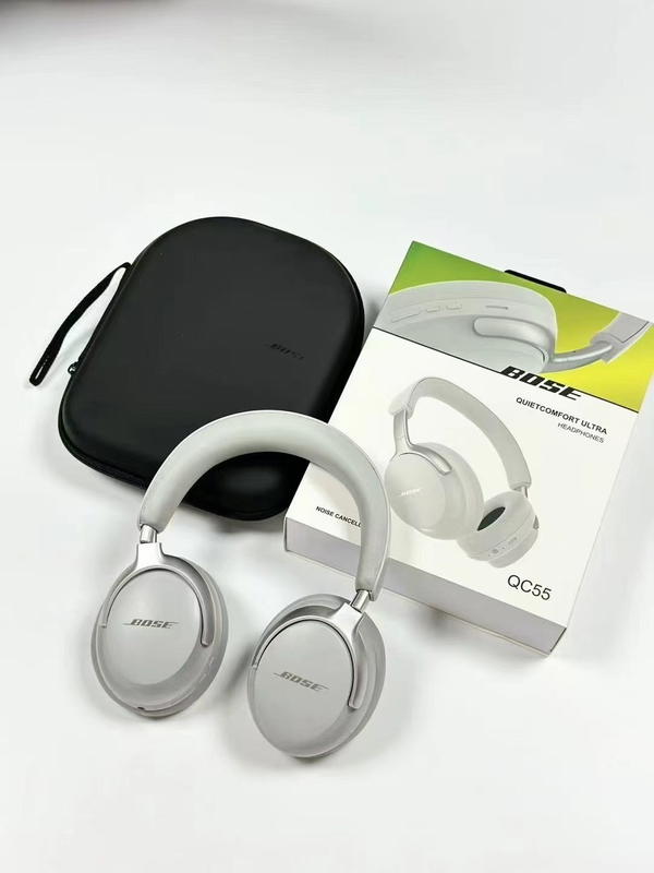 سماعة طاك بلوتوث QC55 مع حقيبة جلد Image 4 Preview