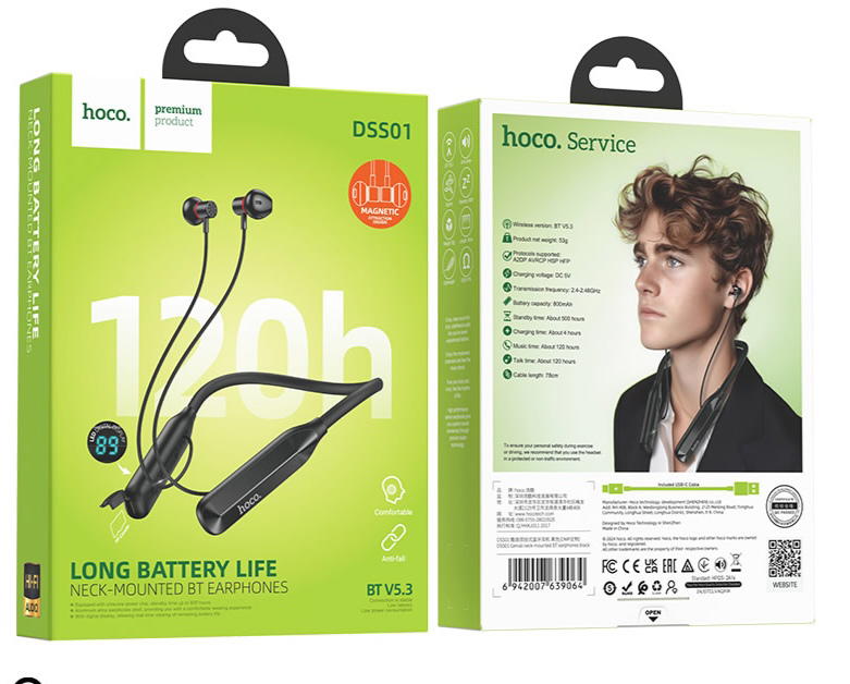 سماعة طوك بلوتوث hoco DSS01  ١٢٠ساعة Preview Image