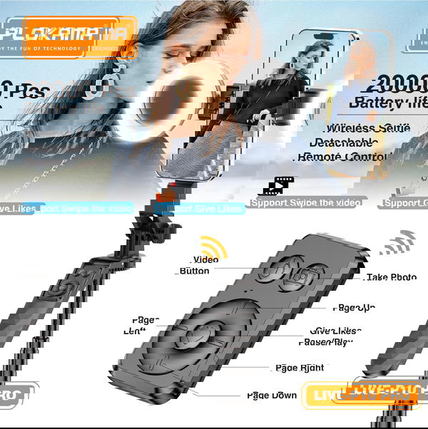 ستاند تصوير وعصا سيلفي P10PRO ارتفاع 1.80m    Image 2 Preview