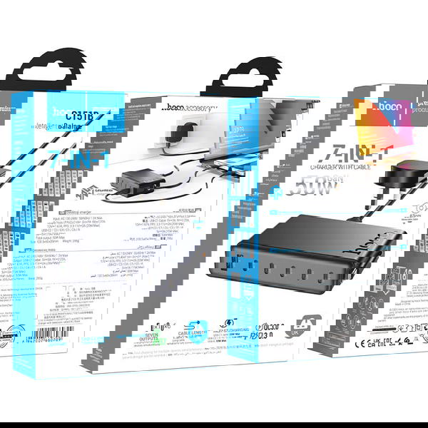 تقسيم متعدد 6منافذ 50w hoco C151 Image 1 Preview