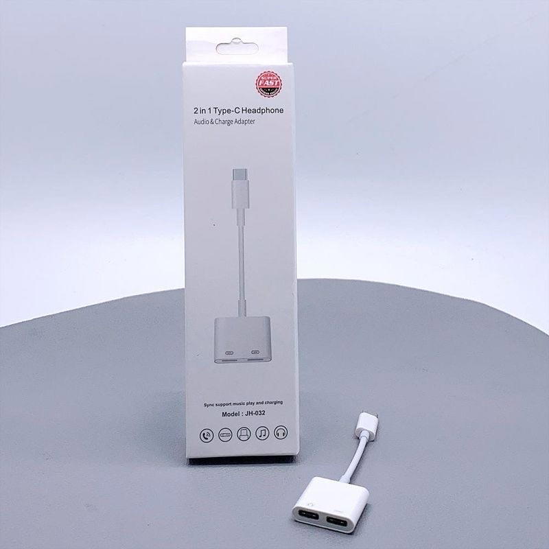 توصالة تايب سي مزدوج منفذين تايب سي شحن وسمع Preview Image