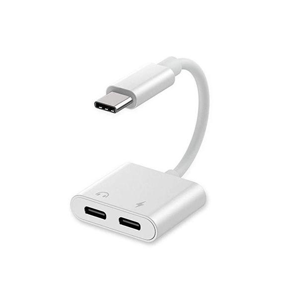 توصالة تايب سي مزدوج منفذين تايب سي شحن وسمع Image 2 Preview