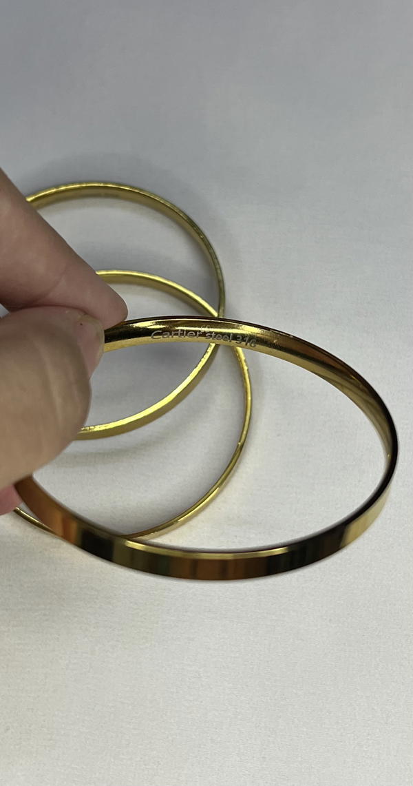 3 pcs stainless bangles Image 5 Preview
