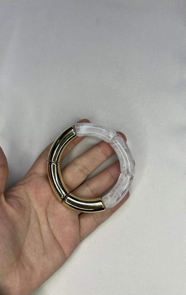 acrylic&gold beaded bangle  Image 1 Preview