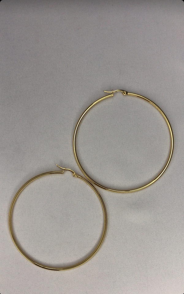 big gold hoops  Image 2 Preview