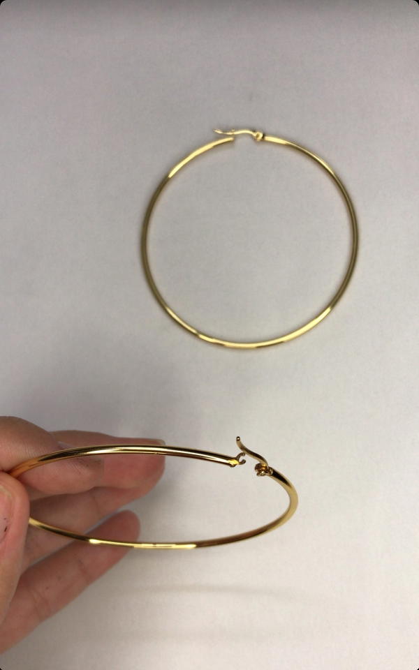 big gold hoops  Image 4 Preview
