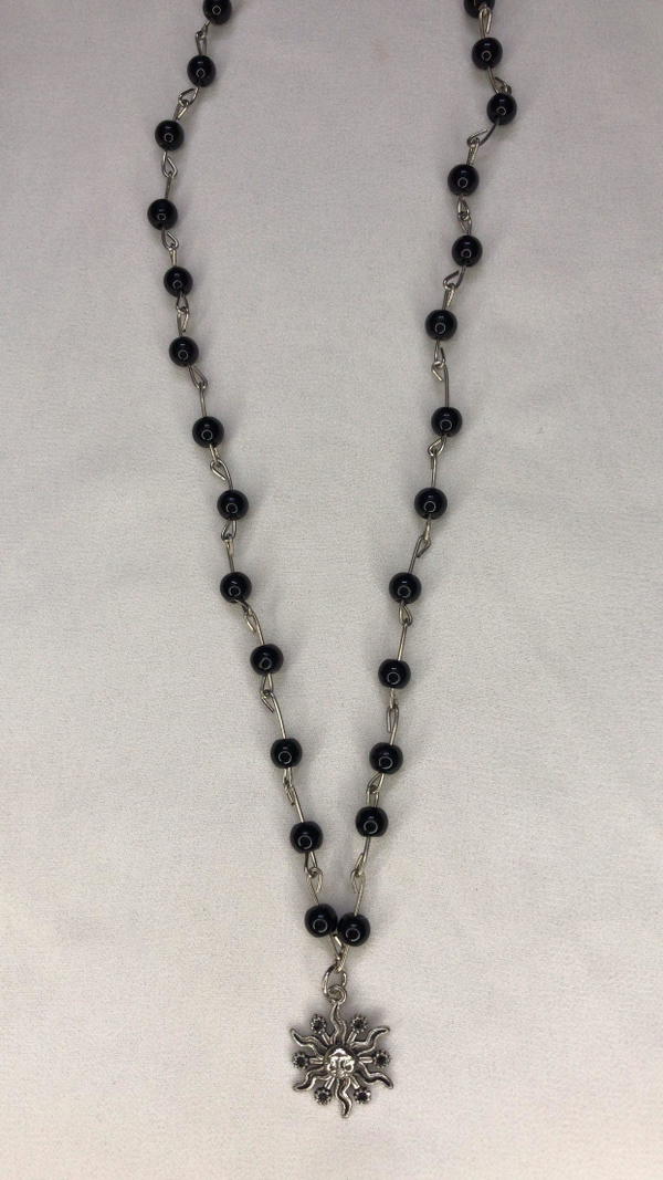black beaded necklace  Image 1 Preview