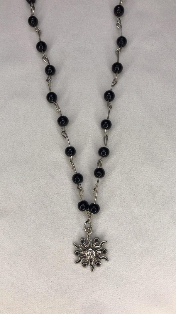 black beaded necklace  Image 2 Preview