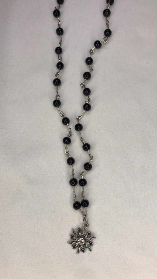black beaded necklace  Image 6 Preview