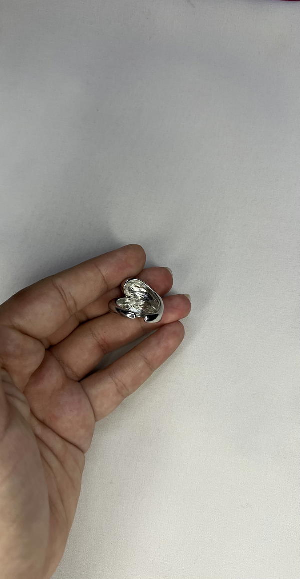 chunky silver ring  Image 3 Preview