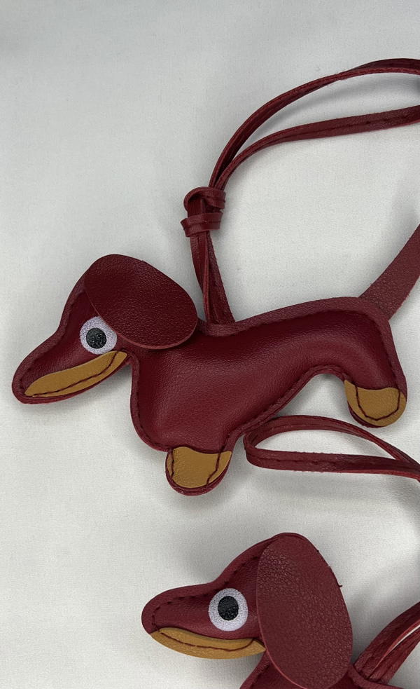 leather doggy bag charm  Image 3 Preview