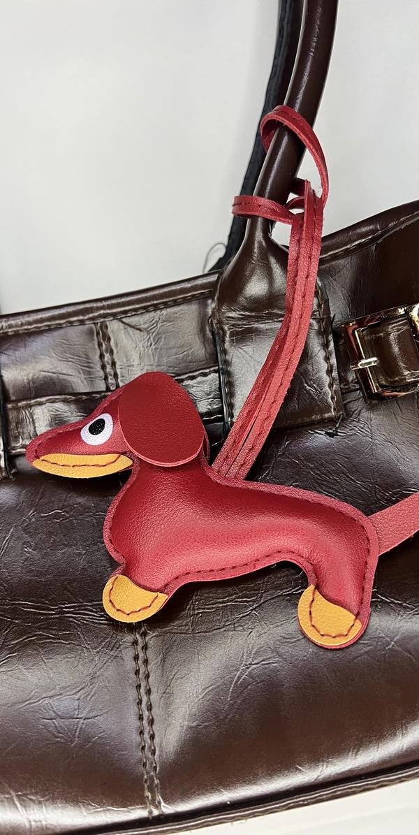 leather doggy bag charm  Image 5 Preview