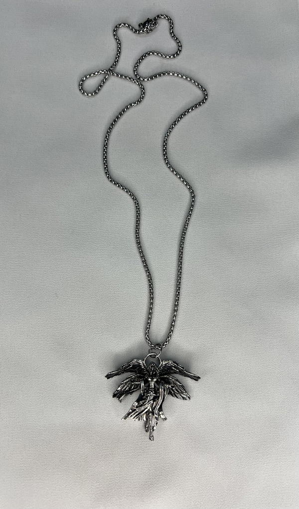 four winged angle necklace  Image 2 Preview