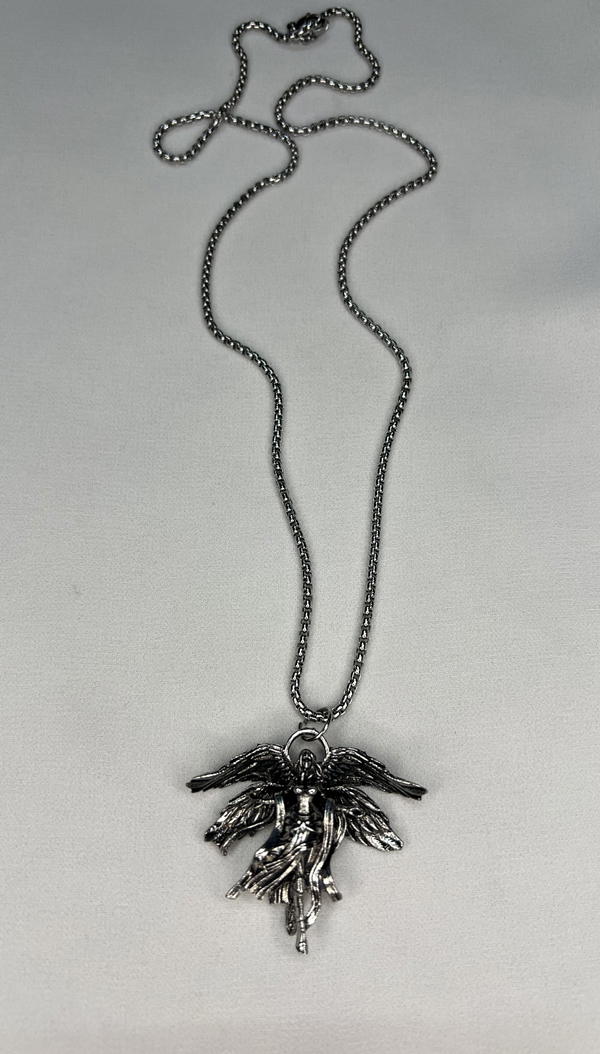 four winged angle necklace  Image 3 Preview