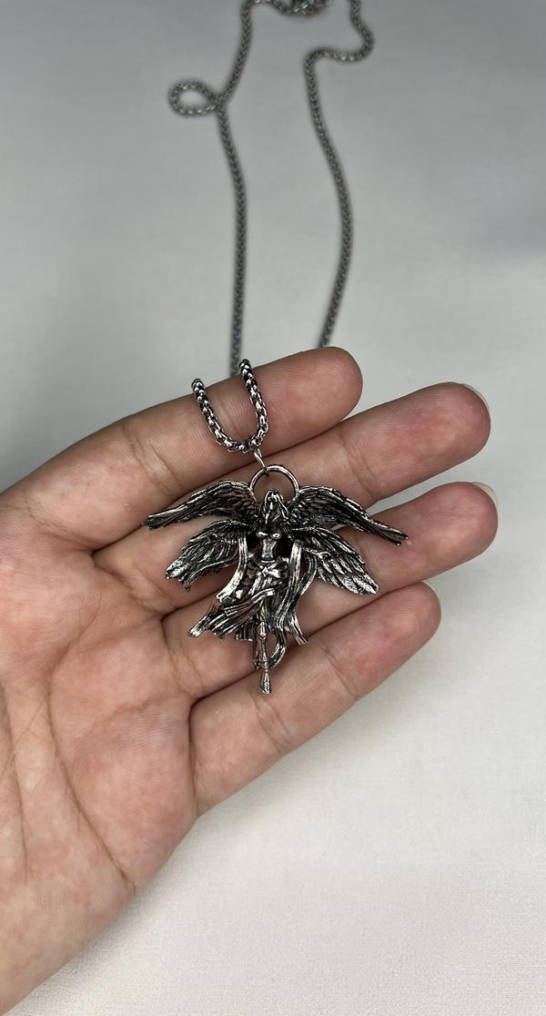 four winged angle necklace  Image 6 Preview