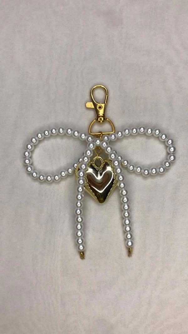 gold heart bag charm  Image 1 Preview