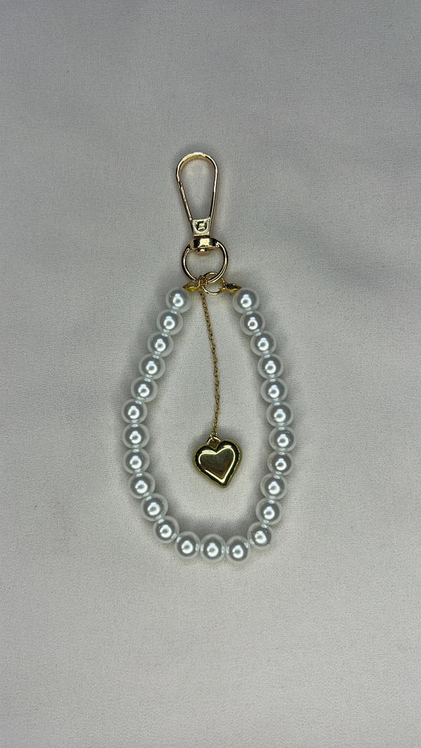 gold heart bag charm Image 3 Preview