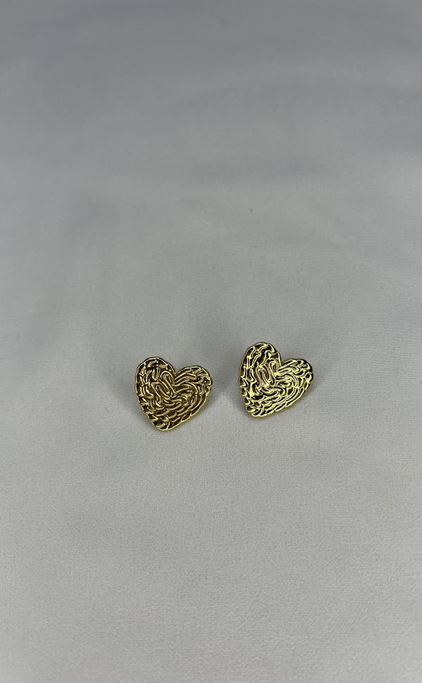 gold heart earrings  Image 1 Preview