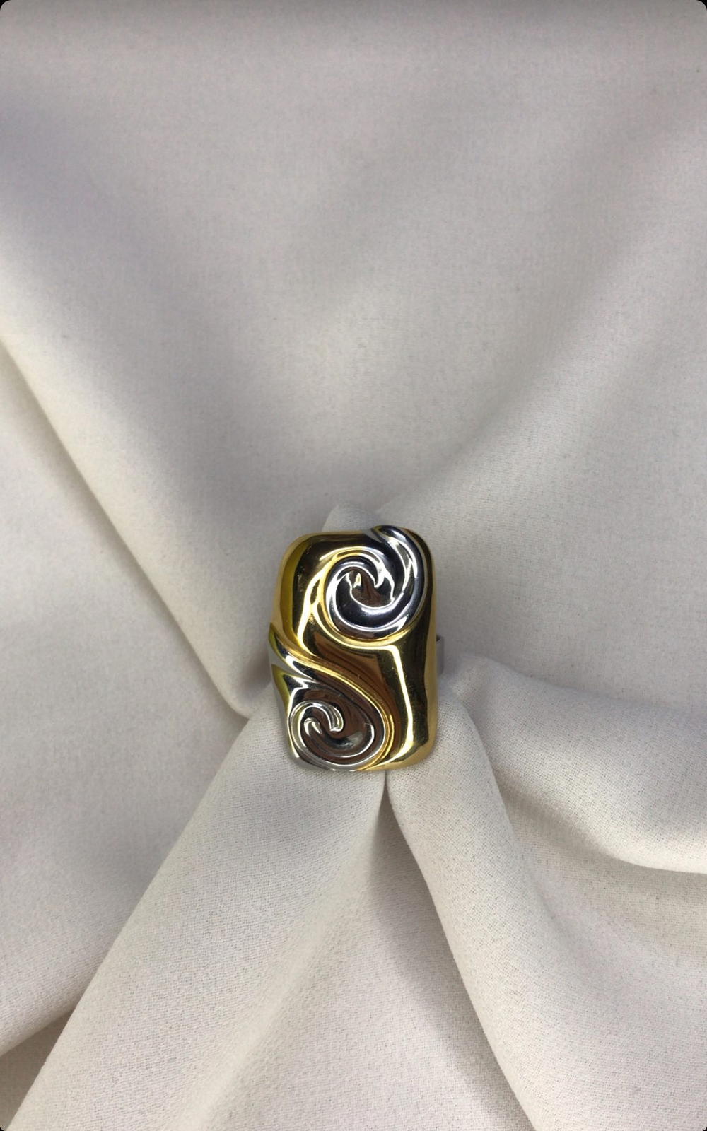 gold&silver spiral ring Preview Image